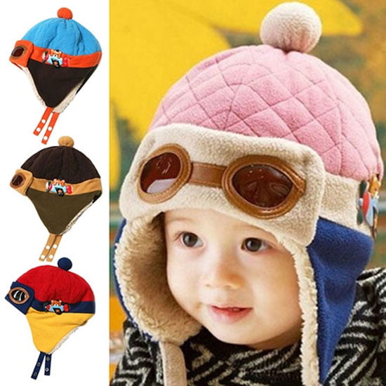 Winter Baby Earflap Toddler Girl Boy Kids Pilot Aviator Cap Warm Soft Beanie Hat